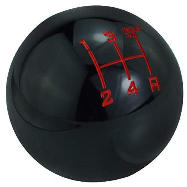 Imagem de Lunsom Manípulo de câmbio de 5 velocidades, manípulo de câmbio de engrenagem esférica, manípulo de câmbio rápido se encaixa na maioria das transmissões automáticas manuais de carro (preto)