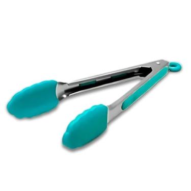 Imagem de Pinça Pegador Culinário Silicone 30 Cm Multiuso Inox Fritura Verde