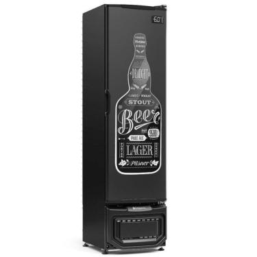 Imagem de Cervejeira com Porta Cega Adesivada 228L GCB23E Preto Gelopar 110V