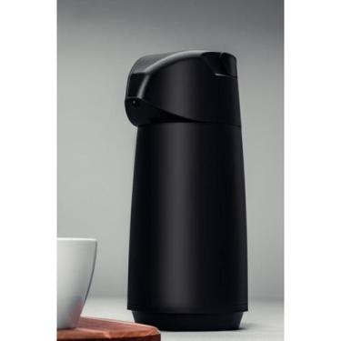 Imagem de Garrafa Térmica Tramontina Exata em Plástico Preto com Ampola de Vidro