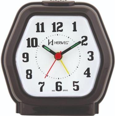 Imagem de Relogio despertador herweg 2635-034 preto, PRETO