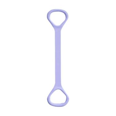 Imagem de Deevoka Faixa elástica resistente para exercícios, ioga, academia, fitness, corda de puxar, 8 alças antiderrapantes, equipamento portátil de treino elástico, Roxo 50 Cm de Comprimento