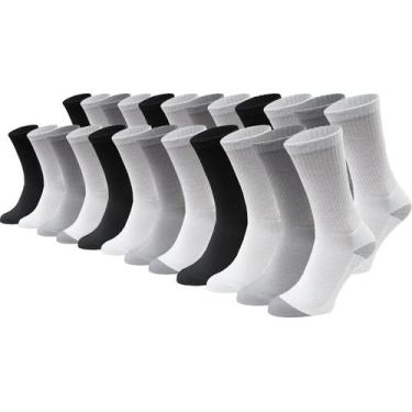 Imagem de Meias redondas de algodão, renda de inverno, 24 pares, masculinas e fe