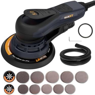 Imagem de MAXXT Electric 5mm Random Orbital Sander, Palm Sander with Brushless Motor, 5&6Inch Sanding Pads, Central Vacuum, Sanders for Woodworking, Primary Wood and Panel Processing