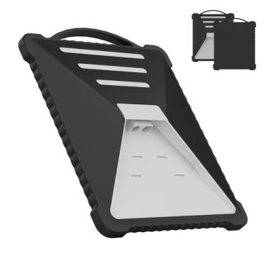 Imagem de Mwin Capa Protetora para Starlink Mini - Acessório Impermeável e Anti-riscos, Case de Silicone Portátil com Design de Bordas Onduladas para Antena de Satélite, Ideal para RV (Preta)