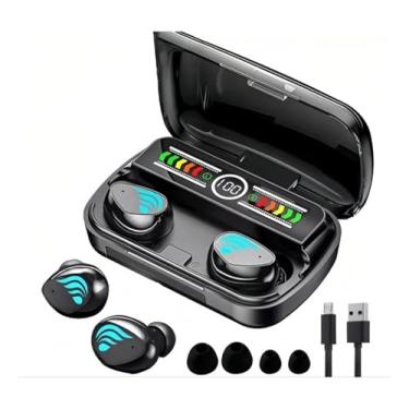 Imagem de Fone Bluetooth TWS M27 Intra Auricular com Case Power Bank LED e Microfone