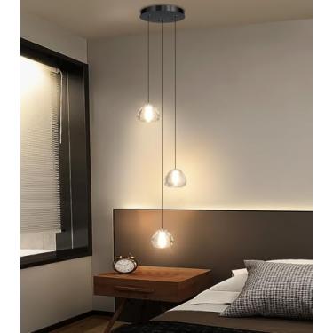 Imagem de dolria Lustre Moderno De Cristal, Luminária Pendente Para Cozinha, Ilha, Sala De Jantar, Quarto, Corredor, Preto