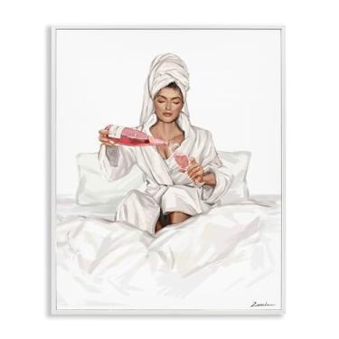 Imagem de Stupell Industries Design de arte giclée emoldurado branco champanhe feminino por Ziwei Li, 14 x 11