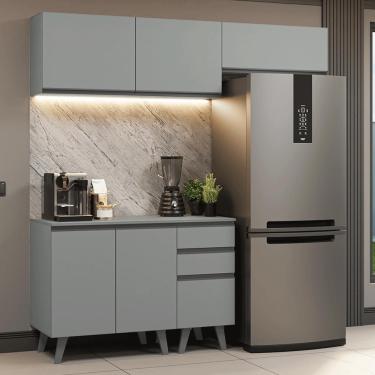 Imagem de Armário de Cozinha Compacta 200cm Cinza Nice Madesa XA06