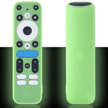Imagem de Capa de controle remoto verde luminosa adequada para controle remoto Onn Google TV Box 4K pro 2025 leve antiderrapante capa de silicone para pele