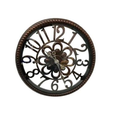 Imagem de Relógio de Parede Gigante 50cm Estilo Madeira Retro 3D