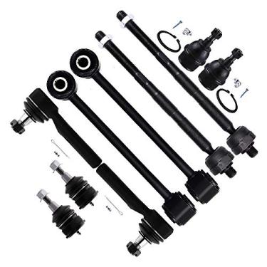 Imagem de SCITOO Kit de suspensão de 10 peças para Jeep para Grand Cherokee Commander com peças de suspensão inferior superior barra oscilante junta esférica interna extremidade externa da haste de direção