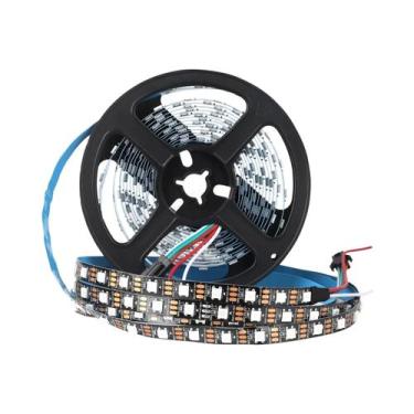 Imagem de Fita LED RGB À Prova d'Água 5m WS2812B 5050 IC 30/60/144 Pixels Por Me