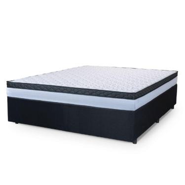 Imagem de Cama Box Casal King Colchão Com Molas Ensacadas Dunas Hellen