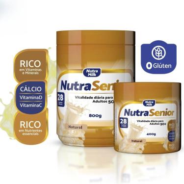 Imagem de Nutra Senior 50+ Completo Com 28 Vitaminas E Minerais - Pote 800g Sabor Natural