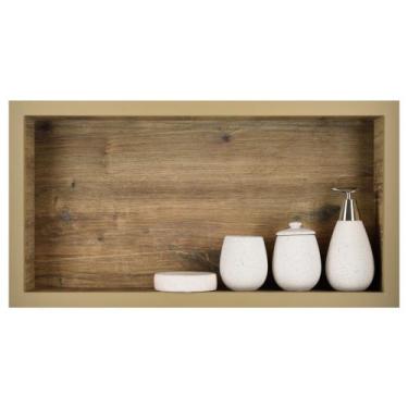 Imagem de Nicho em Porcelanato Polido para Banheiro - Madeirado 60/08 - Oeste Ho