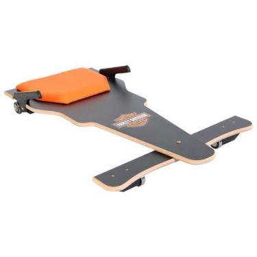 Imagem de Carrinho de Rolimã F1 Preto e Laranja em MDF - Multidecor