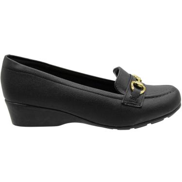 Imagem de Sapato Anabela Modare Ultra Conforto Adorno Dourado Feminino