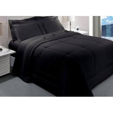 Imagem de Porta Travesseiro Satinée 50x70cm Preto Kacyumara