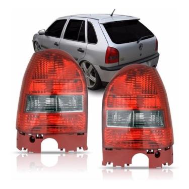 Imagem de Par Lanterna Traseira Gol G3 2000 2001 2002 2003 2004  2005 Ré Fume - 