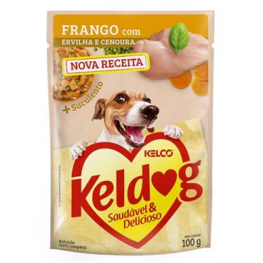 Imagem de Sachê Ração Úmida Keldog Sabor Frango Com Ervilha e Cenoura 100g