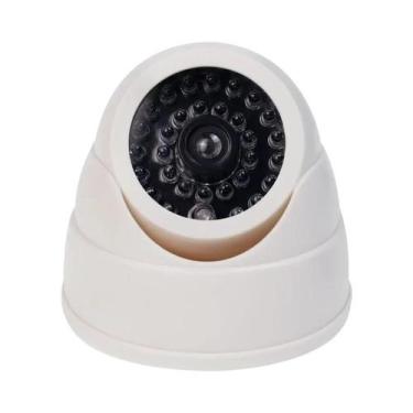 Imagem de Câmera Falsa De Vigilância Interna Grande Branca Com Luz, Sem Infraver