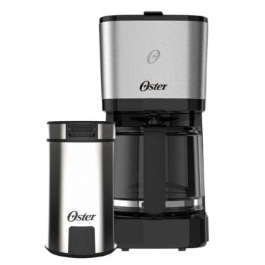 Imagem de Kit Cafeteira Inox 1,2L E Moedor De Café Oster 110V