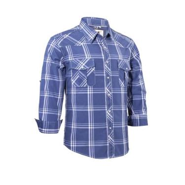 Imagem de Camisa masculina COEVALS CLUB de manga comprida Western Cowboy Navy XX