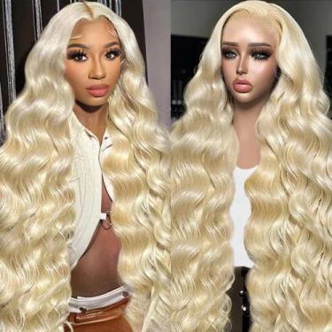 Imagem de Peruca frontal de renda KEGOO 613 Blonde Human Hair 22" Body Wave