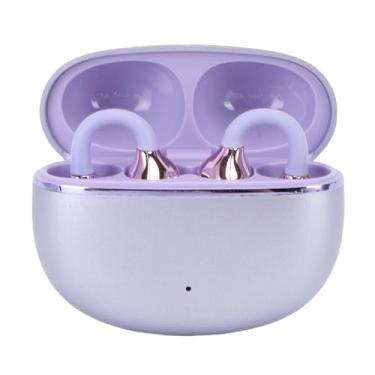 Imagem de Fockety Fones de ouvido com tradução em tempo real, 74 idiomas e 70 sotaques Fones de ouvido com tradução e controle por toque, cancelamento de ruído, para viagens e aprendizagem (Roxo)