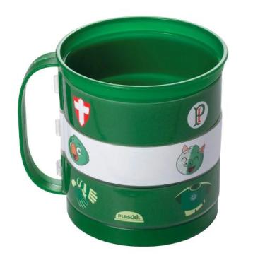 Imagem de Caneca Infantil com Alça Divertida Estampa do Palmeiras de 360ml - Pla
