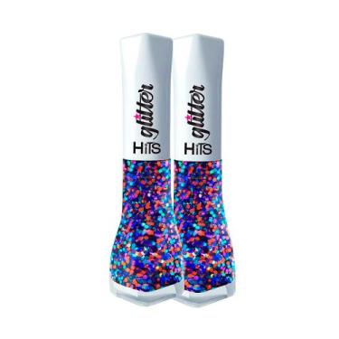 Imagem de Kit 2 Esmalte Hits Glitter Cor Barcelona 8ml
