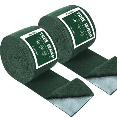 Imagem de ZeeDix Pacote com 2 protetores de árvore de 1,82 m, protetores de árvore à prova de inverno para tronco de plantas de arbustos, bandagem de proteção contra congelamento, coberturas de árvores