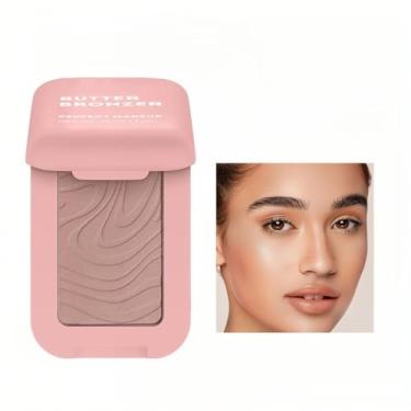 Imagem de Melemando Bronzeador de manteiga fosco em relevo em 4 cores, bronzeador resistente a desbotamento e transferência, corretor de cor cosméticos para maquiagem de longa duração