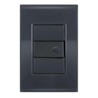 Imagem de Conjunto 1 Pulsador Campainha - Tramontina Liz Grafite