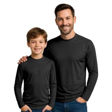 Imagem de Camisa Térmica Proteção Solar UV Kit Pai e Filho Moda Praia - Hype Mod