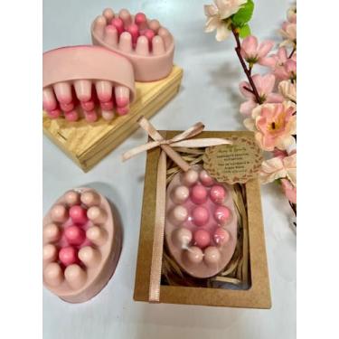 Imagem de Sabonete Massageador Flor de Cerejeira e Argila Rosa 115g Artesanal