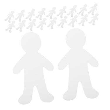 Imagem de NUOBESTY 20 peças de recortes de artesanato DIY com recortes brancos para meninos e meninas em papelão versátil