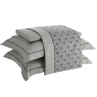 Imagem de Jogo de Cama Casal Kacyumara Satinee Magnel 4Pçs 300 Fios