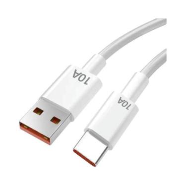 Imagem de Cabo USB Tipo C 10A - Carregamento Rápido para Huawei, Xiaomi, Samsung