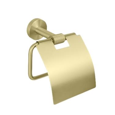 Imagem de Suporte para toalhas de parede em aço inoxidável dourado escovado, suporte para papel higiênico, gancho para roupão, porta-copos, escova de vaso sanitário, acessórios para banheiro, suporte para pape