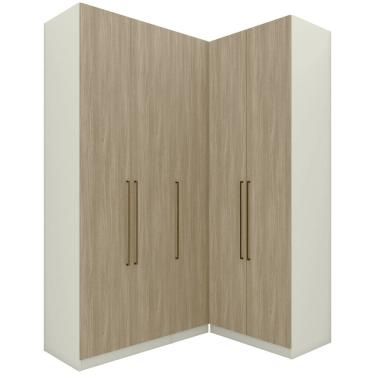 Imagem de Guarda Roupa Modulado 3 Pecas 241x160 cm Seletto Areia Jequitiba Henn