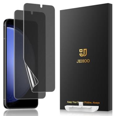 Imagem de JEHOO [Pacote com 2] Protetor de tela de TPU fosco antirreflexo para Samsung Galaxy S23 (não é vidro), compatível com sensor de impressão digital, filme flexível totalmente adesivo, fácil instalação