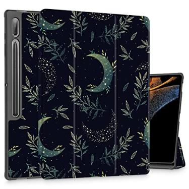 Imagem de Tuiklol Capa para tablet Samsung Tab S10 Ultra (versão 2024) / Tab S9 Ultra 14,6 polegadas (versão 2023), suporte para lápis embutido, capa rígida fina com três dobras, suporte para
