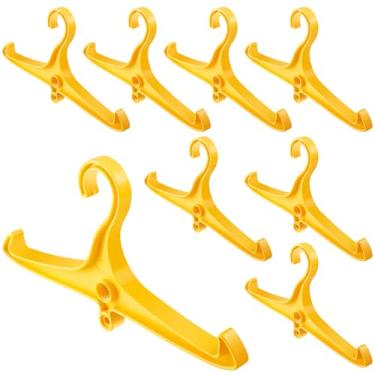 Imagem de FoldTier 8 peças de cabide de mergulho regulador BC cabide de roupa de mergulho com fios Din colete tático para roupas secas BCD pendurado lateral (amarelo)