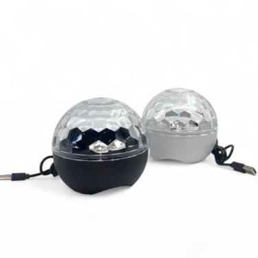 Imagem de Globo Colorido RGB 7 Cores Bola Maluca com Luzes LED para Festas, Projetor Laser Ativado