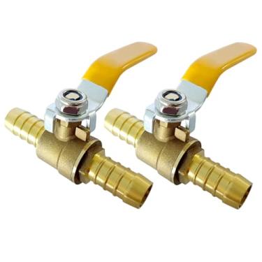 Imagem de Joywayus 2 peças de válvula de esfera PEX de latão de 5/20.3 cm para conexões de válvula de desligamento bidirecional de tubo PEX