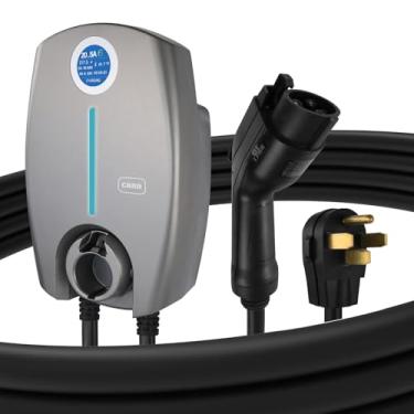 Imagem de Ultra Explorer Carregador doméstico Smart nível 2 EV até 40 Amp, estação de carregamento rápido ao ar livre com plugue NEMA 14-50 para todos os veículos elétricos J1772, EVSE habilitado para Wi-Fi e