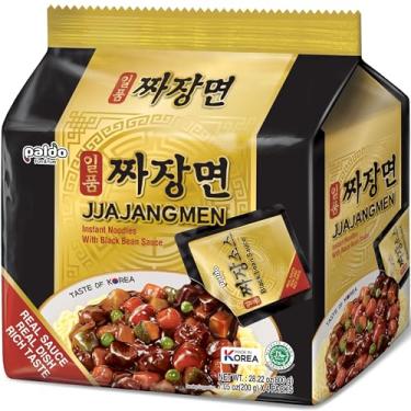 Imagem de Lamen Coreano Jjajangmen Tipo Chajangmen Paldo 200 gramas - 4 Pacotes