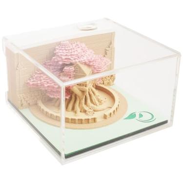 Imagem de Calendário de mesa 3D, bloco de notas de arte de entalhe, bloco de notas 3D, calendário de mesa 3D, exclusivo e criativo, escultura, livro de notas, calendário de escultura de papel rasgável para